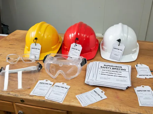 Industrial PPE training table