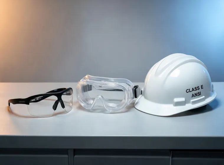 Safety eyewear and hard hat product grouping